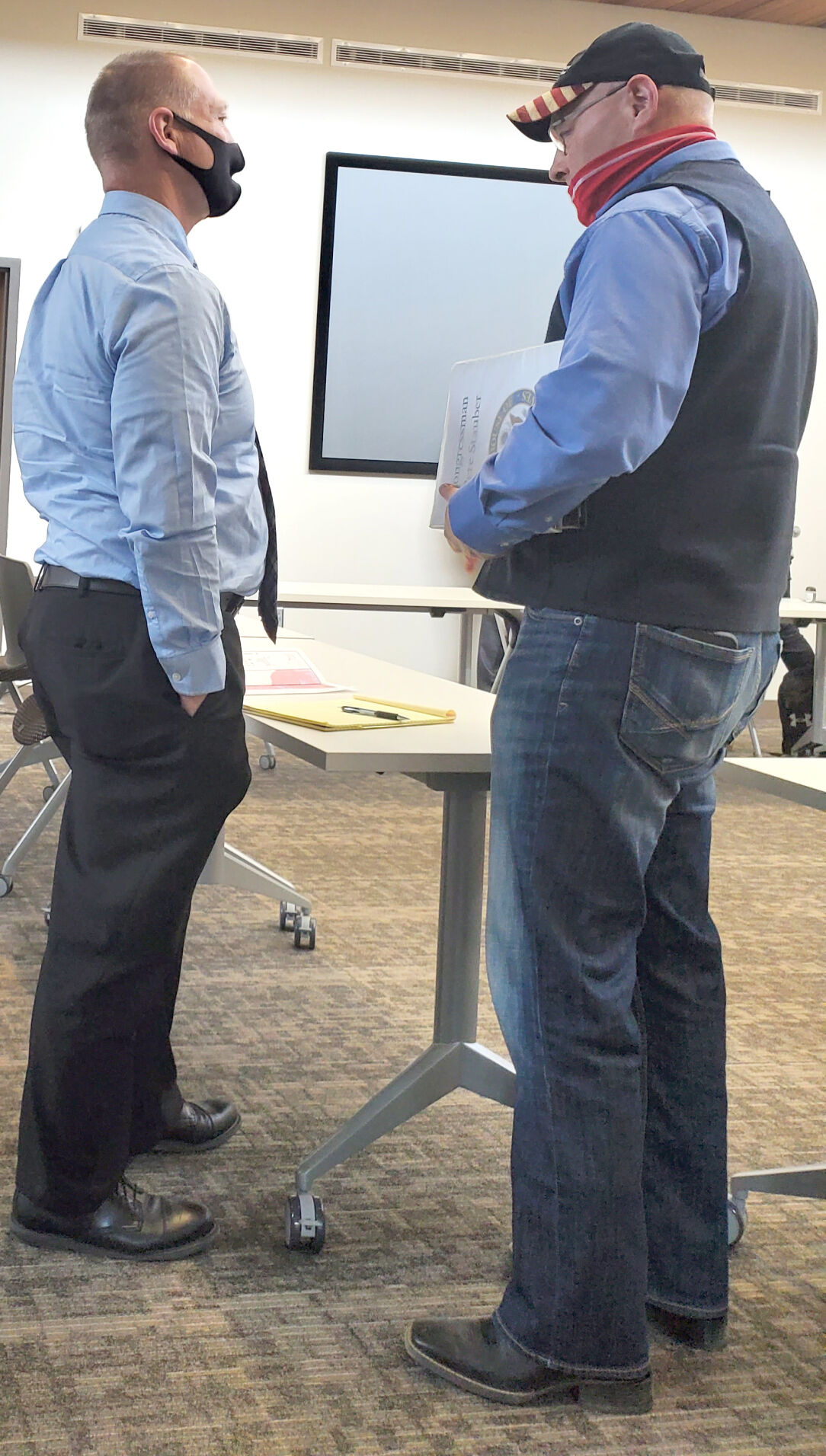 County Administrator David Minke and Congressman Pete Stauber